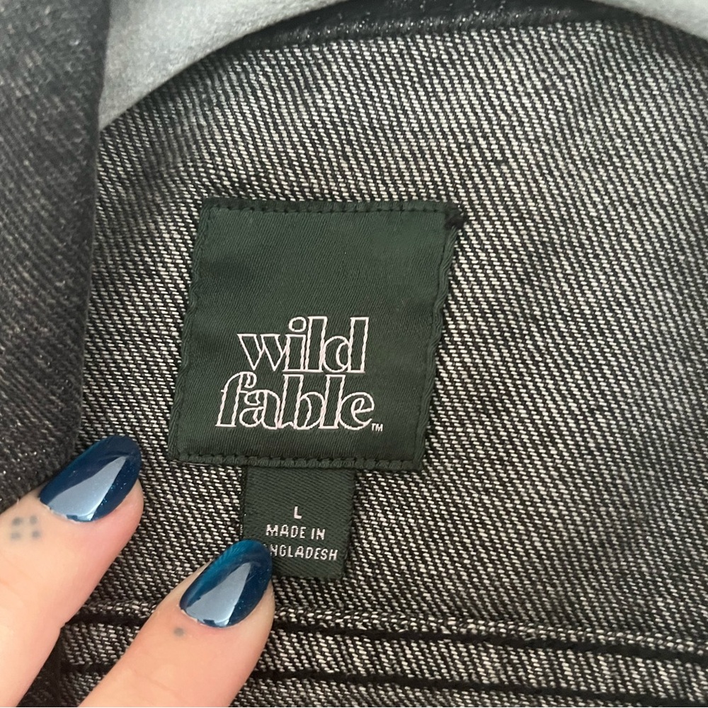 Wild Fable Black Oversized Jean Jacket - Picture 5 of 5